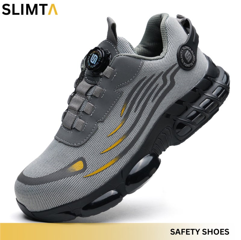 SLIMTA® S804 Steel Toe Safety Shoes for Men & Women, Lightweight Breathable Non-Slip Puncture-Resistant Work Sneakers - Image 1